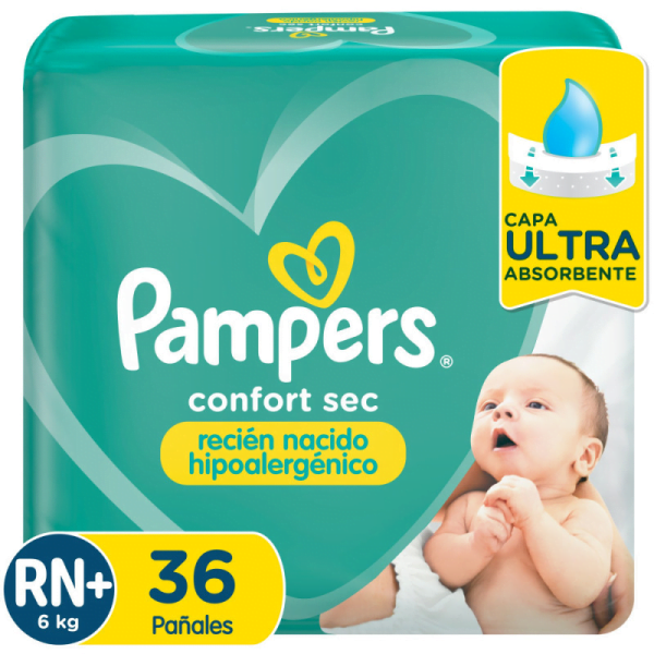 PAMPERS Confort Sec RN+ x 36u
