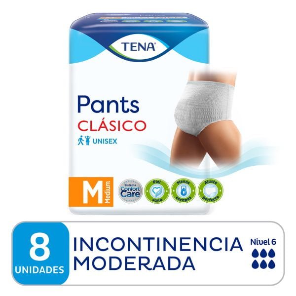 TENA Pants Pañal Clásico MEDIUM x 8 unidades