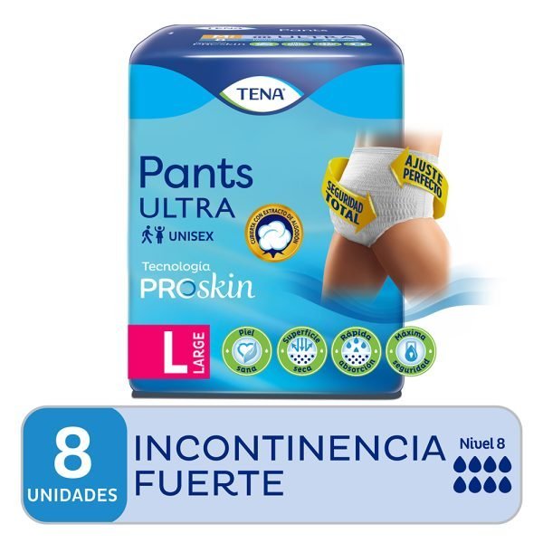 TENA Pants Incont. Moderada Talle L x 8 unidades