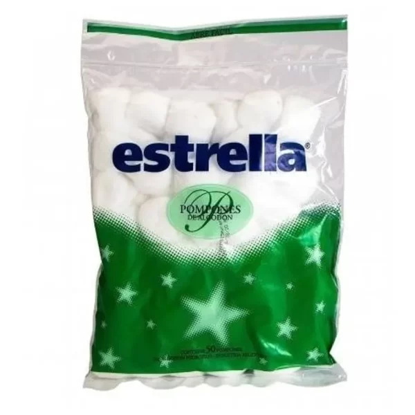ESTRELLA Pompones Algodon x 50u