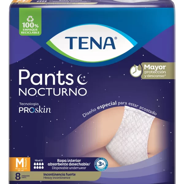 Tena Pants Nocturno Ropa Interior Talle M x 8u