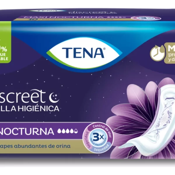 Tena Discreet Maxi Nocturnas Toalla Femenina x10u